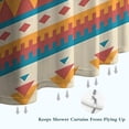 thumbnail image 6 of Colorful Geometric Striped Pattern Shower Curtain 36"x72" ,Bathroom Decorative Shower Curtains Set with 12 Hooks,Modern Waterproof Washable Shower Curtain, 6 of 6