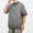 Gray, variant on New summer arrivals SSAAVKUY Men's Vintage Oversized Short Sleeve Shirts Summer Casual Crew Neck T-Shirt Basic Solid Distressed Washed Tops Army Green L