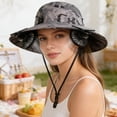 thumbnail image 5 of Solar Fan Hat with Detachable Design, Outdoor Sun Hat Featuring 3-Speed Solar Powered Fan, Neck & Face Cover for Hiking, Gardening, Camping, Travel, Breathable Mesh, 5 of 6