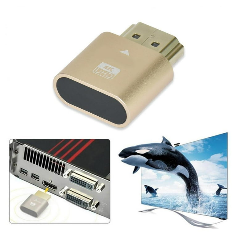 VGA Virtual Display Adapter DDC EDID Dummy Plug Headless Ghost Display Emulator 4k - Foto 7