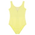 thumbnail image 3 of Sinleey Girls Mesh V-Neck Ballet Dance Leotard Outfits Gymnastics Athletic Bodysuit with Shorts Yellow 10, 3 of 7