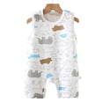 thumbnail image 4 of Gibobby Infant Baby Boys Girls Cotton Jumpsuit Summer Sleeveless Romper Toddler Overalls Clothing Set Summer Outfit 1 PC(18-24 Months,Grey), 4 of 4