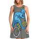 thumbnail image 1 of Balery Fun Riding Dinosaur Vestidos de verano para mujer con estampado: vestido holgado sin mangas, vestido playero informal y cómodo para días calurosos., 1 of 7