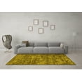 thumbnail image 3 of Ahgly Company Machine Washable Indoor Square Oriental Yellow Industrial Area Rugs, 6' Square, 3 of 4