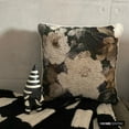 thumbnail image 4 of The HomeCentric Decorative Grey Pack of 2, 26x26 inch (65x65 cm) Euro Size Shams, Cotton & Linen Beaded Printed Euro Shams For Sofa, Floral Pattern Modern Style Easter - Rada, 4 of 10