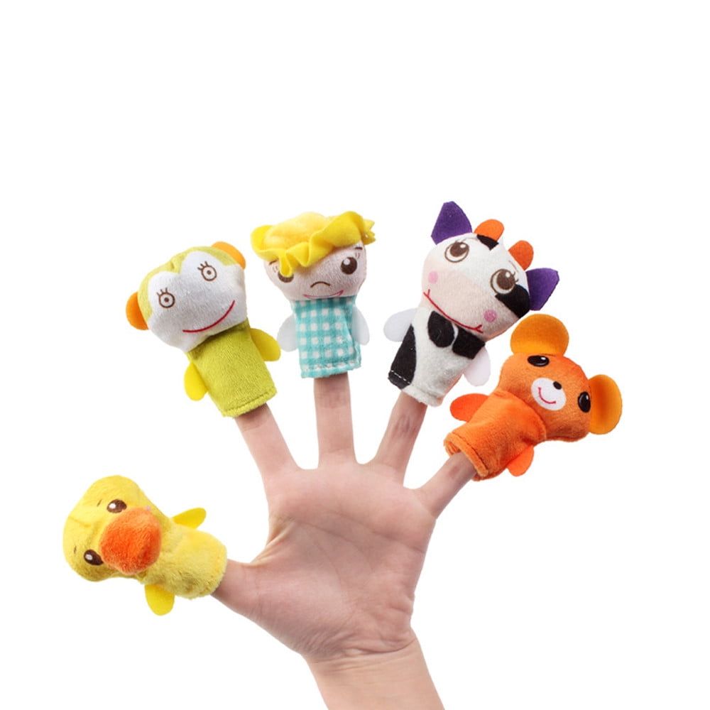 5PCS Cute Cartoon Animal Hand Puppets For Kids Baby Children Christmas