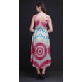 thumbnail image 4 of Bimba Tie-Dye Ladies Floral Print Dress Spaghetti Strap V Neck Midi Beach Wear-X-Small, 4 of 5