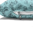thumbnail image 4 of Bike Pet Bed, Monochrome Minimal Pattern with Various Simple Bicycle Silhouettes, Chew Resistant Pad for Dogs and Cats Cushion with Removable Cover, 24" x 39", Blue Slate Blue, by Ambesonne, 4 of 4