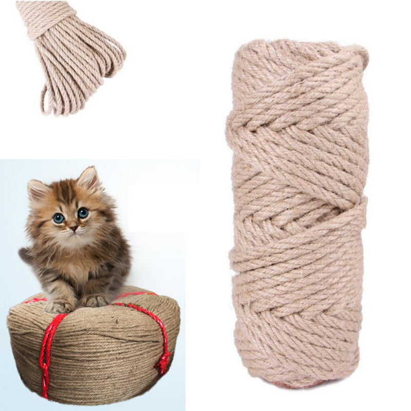 Natural Sisal Rope Cat Tree DIY Scratching Post Toy Cat Climbing Frame Replacement Rope Desk