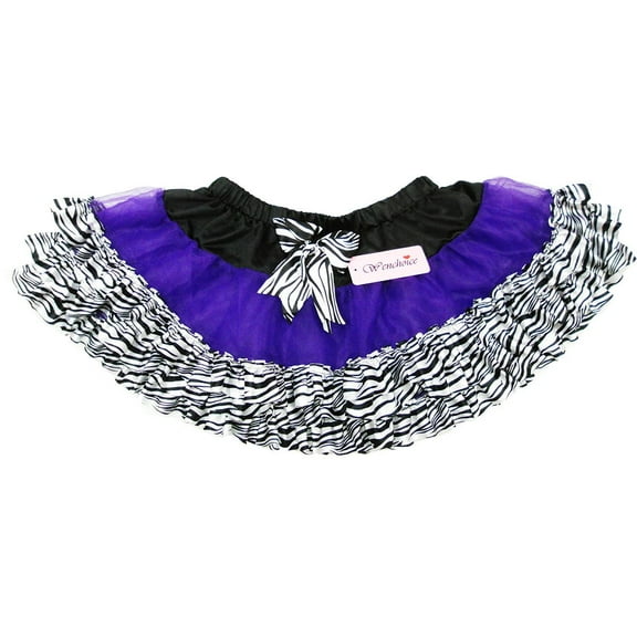 Wenchoice Girl'S Purple Tutu With Zebra Trim  M(3T-4T)