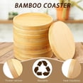 thumbnail image 4 of 20 Pcs Round Bamboo Coasters for Planters Small Plant Saucer 3.74 Inch Bamboo Planter Drink Saucer Trays DIY Resin Coasters Gifts Tabletop Planters Protection Decoration, 4 of 6