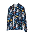 thumbnail image 2 of Pofeuu Space Dog Print Sun Protection Outdoor Lightweight Full Zip UV Cooling Hoodie Long Sleeve Summer Clothing for Outdoor Hiking-Medium, 2 of 5