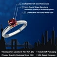 thumbnail image 2 of Gem Stone King 10K Two Tone Gold Red Rhodolite Garnet Solitaire Engagement Ring for Women | 0.60 Cttw | Round 5MM | Gemstone January Birthstone | Size 7, 2 of 6