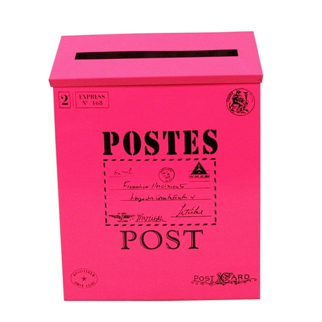 Retro Metal Wall Mounted Mailbox Bucket Newspaper Letter Box Post Garden Decor