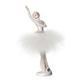 thumbnail image 2 of Estatua de niña bailarina, figura de niña, decoración de escritorio de arte abstracto, adorno Levantar la mano derecha, 2 of 9