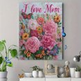 thumbnail image 4 of Qisvanset I Love MOM Floral Butterfly Canvas Print 15.75x11.81 Inches, 4 of 8