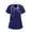 002Navy, variant on Soft Stretch V-Neck Medical Scrub Tops for Women Short Sleeve Nursing Uniform with Pocket Solid Plus Size 2026 Comfy Workwear Scrub Tops Navy XL