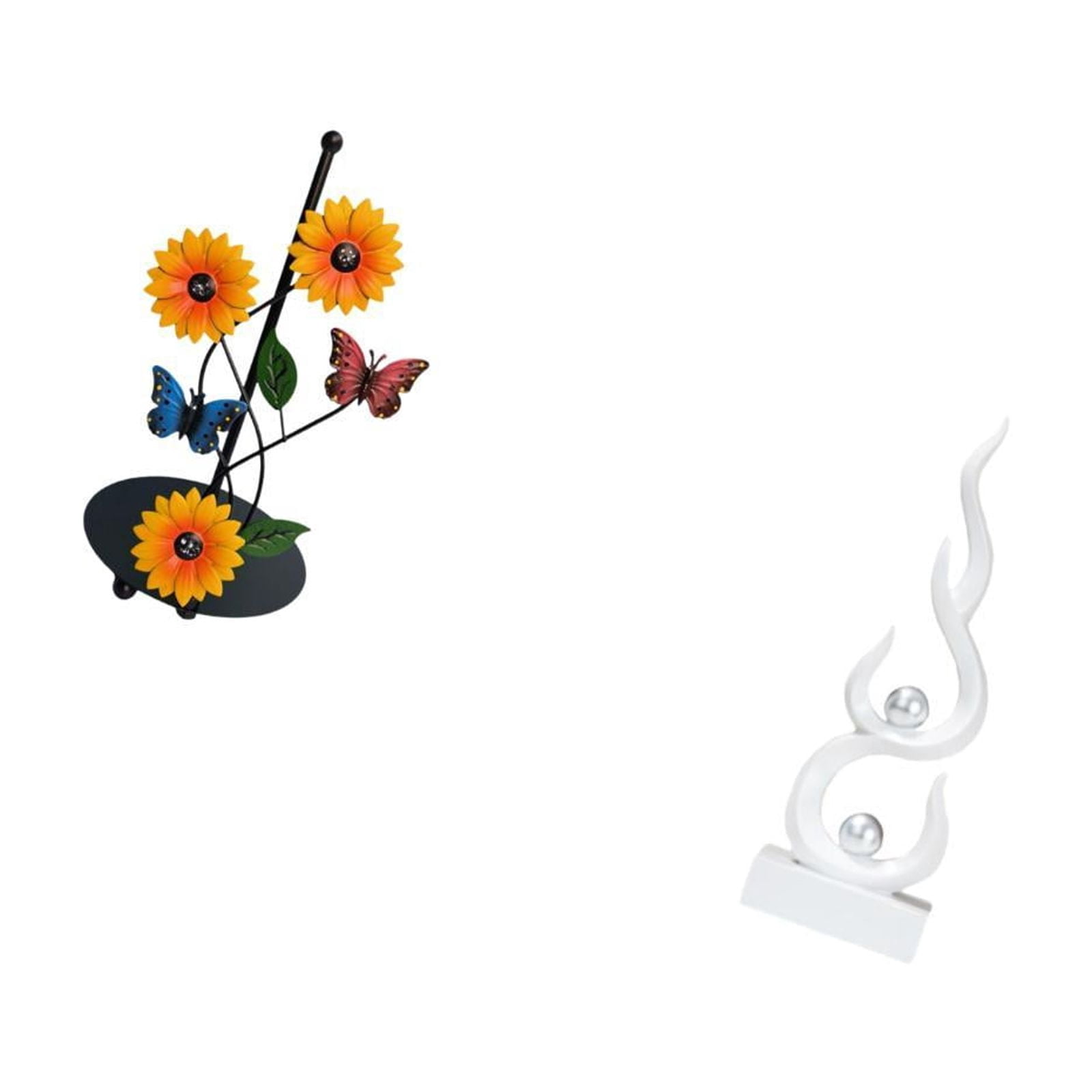 Fiocias Abstract Fire Sculpture Toilet Paper Holder Paper Towel Holder Countertop Kitchen Roll Holders Standing Unique Iron Resin Ornament Suitable for Kitche