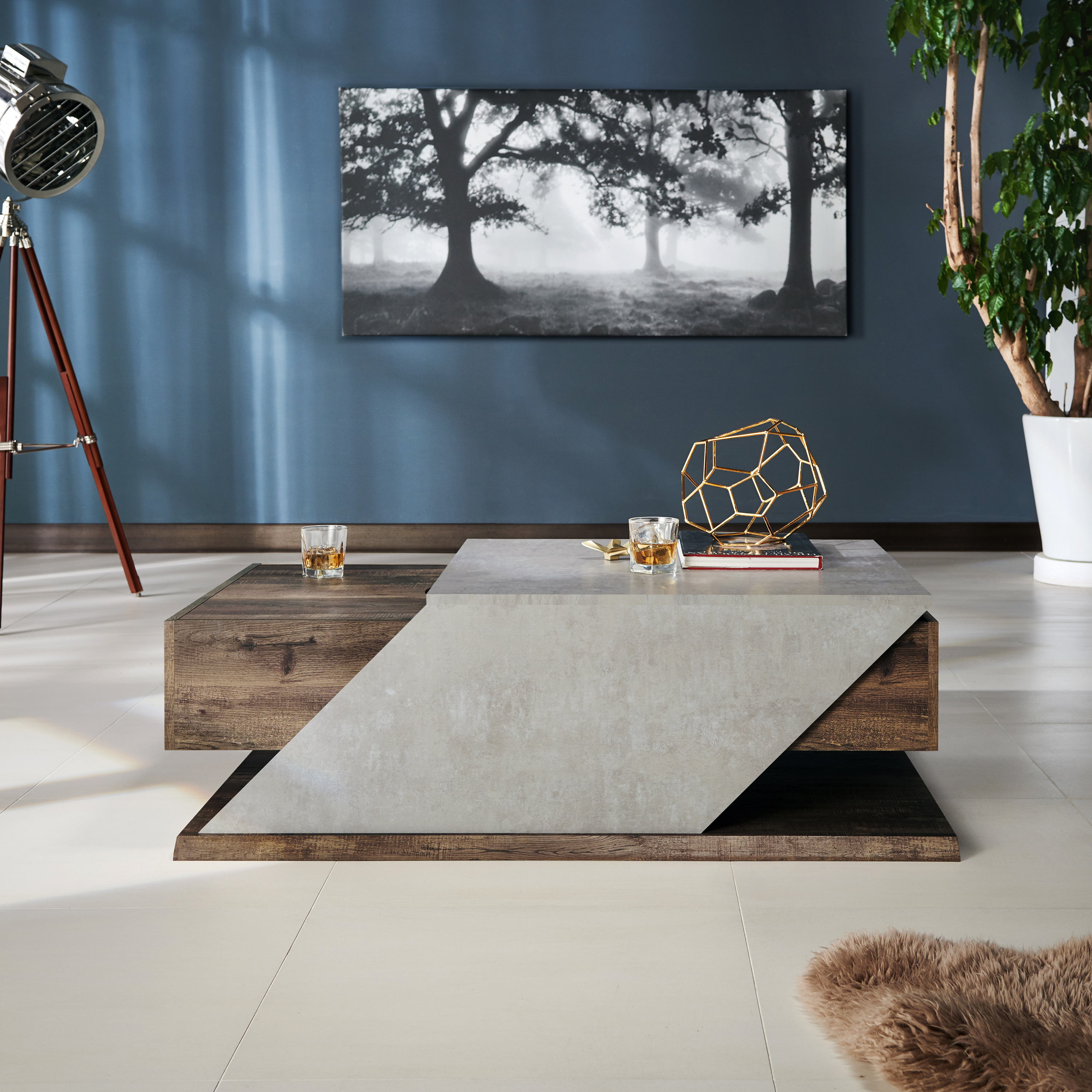 Furniture of America Drury Lift-Top Coffee Table, Reclaimed Oak