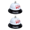 thumbnail image 1 of 2Pcs Steel Hand Pressed Call Bell with love pattern for Restaurant Bar Call Bells, (3.3x3 Inch Diameter) (White Paint), 1 of 8