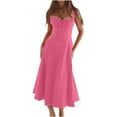 thumbnail image 2 of Lolmot Sexy Dresses for Women Summer Spaghetti Strap Bodycon Maxi Dress Sexy Sleeveless Backless Halter High Waist Evening Party Long Dresses Slim Elegant Cocktail Dresses for Wedding Guest, 2 of 3