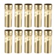 thumbnail image 1 of Unique Bargains 3 Inch Tall E14 Iron Candle Shape Socket Covers for Chandelier Pale Gold 10 Count, 1 of 6