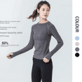 thumbnail image 3 of Traje de fitness de temperamento para otoño e invierno, manga de entrenamiento, manga larga, para correr, traje de yoga para mujer, 3 of 6