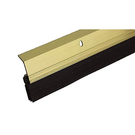 Gold Anodized Aluminum Triple Seal Vinyl Door Sweep (3 FT Long)