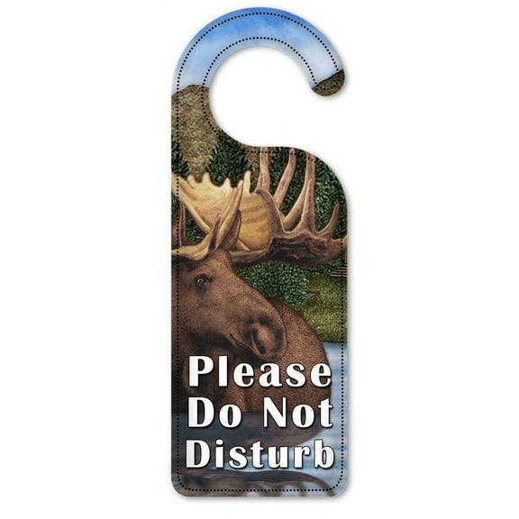 Do Not Disturb Door Knob Hanger Sign - Moose Pond - Image by Dan Morris
