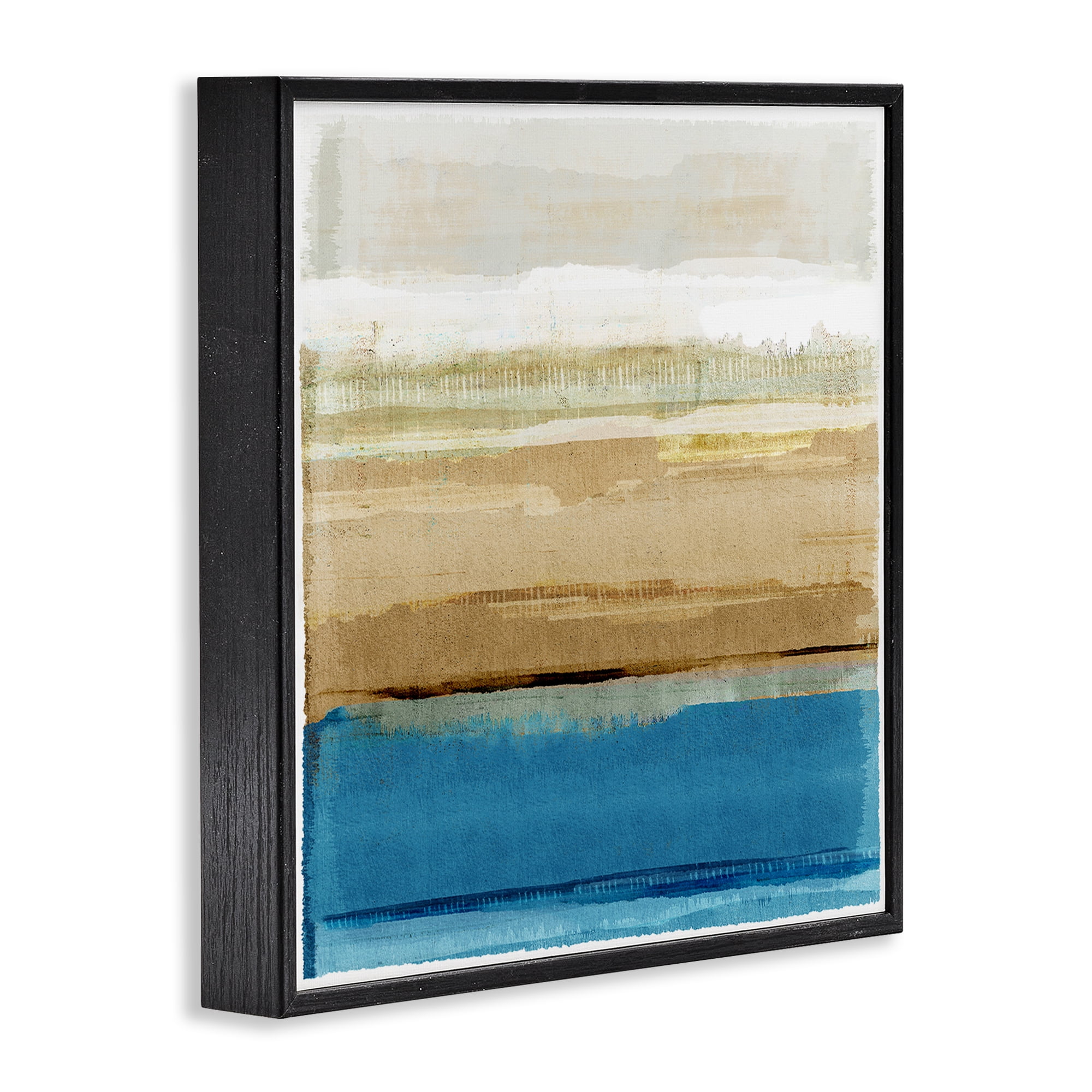 Stupell Industries Nautical Blue Daze Abstract Painting Black Framed Art Print Wall Art, 17 x 17
