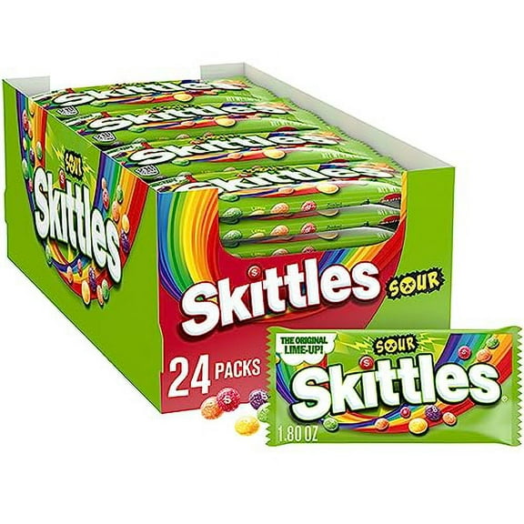 SKITTLES Sour Summer Chewy .. Candy Bulk Assortment, 24 .. Ct Bulk Candy Box