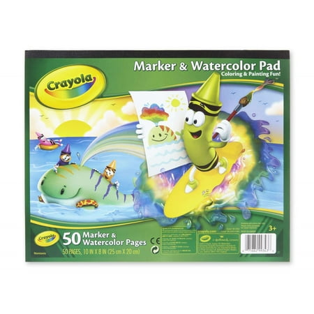 Crayola Marker & Watercolor Paper Pad, 50 Sheets Heaveywright Paper (Pack of