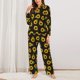 thumbnail image 2 of Balery Sunflowers Conjunto de Pijama con Estampado para Mujer, Conjunto de Dos Piezas con Manga Larga, Ropa de Dormir Suave con Bolsillos, Pijamas Cómodos-Small, 2 of 7