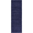 thumbnail image 1 of Unique Loom Collection Solo Solide, Moelleux, Enfants, Tapis Moderne, 2' 2 x 6' 7 Runner, Bleu Marine, 1 of 2