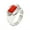 Silver, variant on PAURO Gemstone Rings for Women Red Square Silver Gold Plated Stainless Steel Flower Elegant Statemen Personalized Vintage Dainty Jewelry Silver Size 6