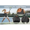 thumbnail image 6 of Rosvigor 3 Pack Womens Workout Tank Tops Quick Dry Sleeveless Shirts for Women Loose Fit Tops for Athletic Running Tennis Yoga, 6 of 9