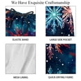 thumbnail image 4 of luoweisi Men's Beach Shorts Quick Dry Swim Trunks with Mesh Lining Christmas Snowflakes 2XL, 4 of 5