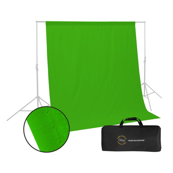 Glow Muslin Background - 10 x 10 ' (Chroma Green)