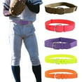 thumbnail image 2 of Grofry Adjustable Holes Baseball Belt Elastic Design Youth Adults Comfortable Stretch Strap Waistband Faux Leather Belt Sports Accessory, 2 of 8