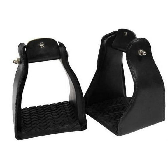 Leather Covered Endurance Stirrups (Black)