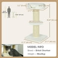thumbnail image 3 of PawHut Cat Tree w/ Sisal Mat Scratching Post Cat Bed Cushion, 3 of 10