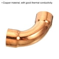 thumbnail image 4 of Uxcell 1" ID Elbow Copper Pipe Fitting 2 Pack 90 Degree Long Turn Pressure Connector Sweat Solder Welding Connection for Water HVAC Plumbing, 4 of 5