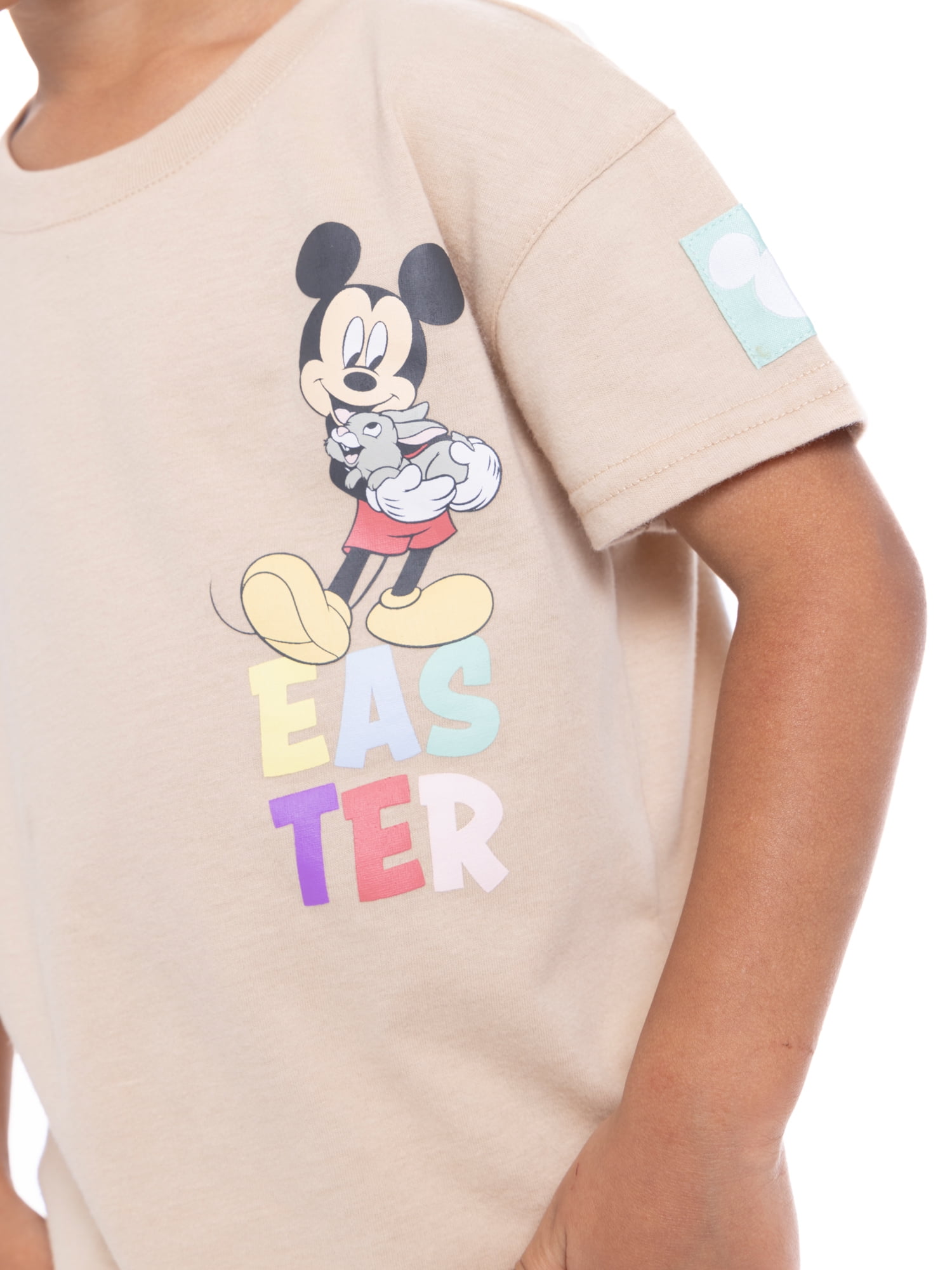 Mickey Mouse Toddler Easter Graphic Print Tee and Shorts Set, 2-Piece, Sizes 12 Months-5T