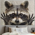 thumbnail image 2 of Orinice Raccoon Sharp Claws Furry Art Tapestry Wall Hanging Unique Style Graphic Tapestries Home Wall Decor for Living Room Bedroom Apartment Farmhouse Dorm 40x60inch, 2 of 6