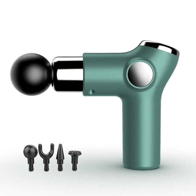 Mini Massager Fascia MINI USB Recargable Portátil Portátil Músculo Músculo Masaje de Masaje Brazo de Cuerpo con 4 cabezas Verde Guardurnaity CE001400-03B