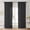 Black, variant on Rod Pocket Sheer Window Curtains - Solid Color Translucent, Lightweight Half-Shading, Easy-Install Living Room Bedroom Drapes, Blue