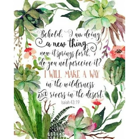 isaiah 43 19 floral poster print by tara moss walmart com