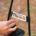 thumbnail image 6 of Deyuer Triangle Rack Buckle Hole Design High Hardness Good Toughness Stable Easy to Install Hanging Items Stainless Steel Camping Triangle Shelf Side Buckle Outdoor Accessory,Black, 6 of 7