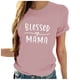 thumbnail image 1 of Blusa suelta estampada con cuello redondo y manga corta para mujer OAVQHLG3B Store  lin121212, 1 of 5