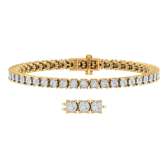 3 Carat Diamond Tennis Tennis Bracelet in 14K Yellow Gold (7 Inch)